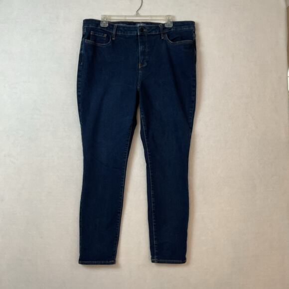 NYDJ Jeans Womens‎ 16 Blue Denim Skinny Lift Tuck Technology Dark Wash Stretch - Picture 1 of 15